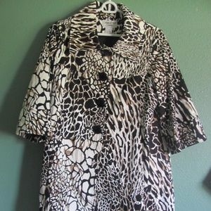 Charles Gray London Animal Print Kimono Coat